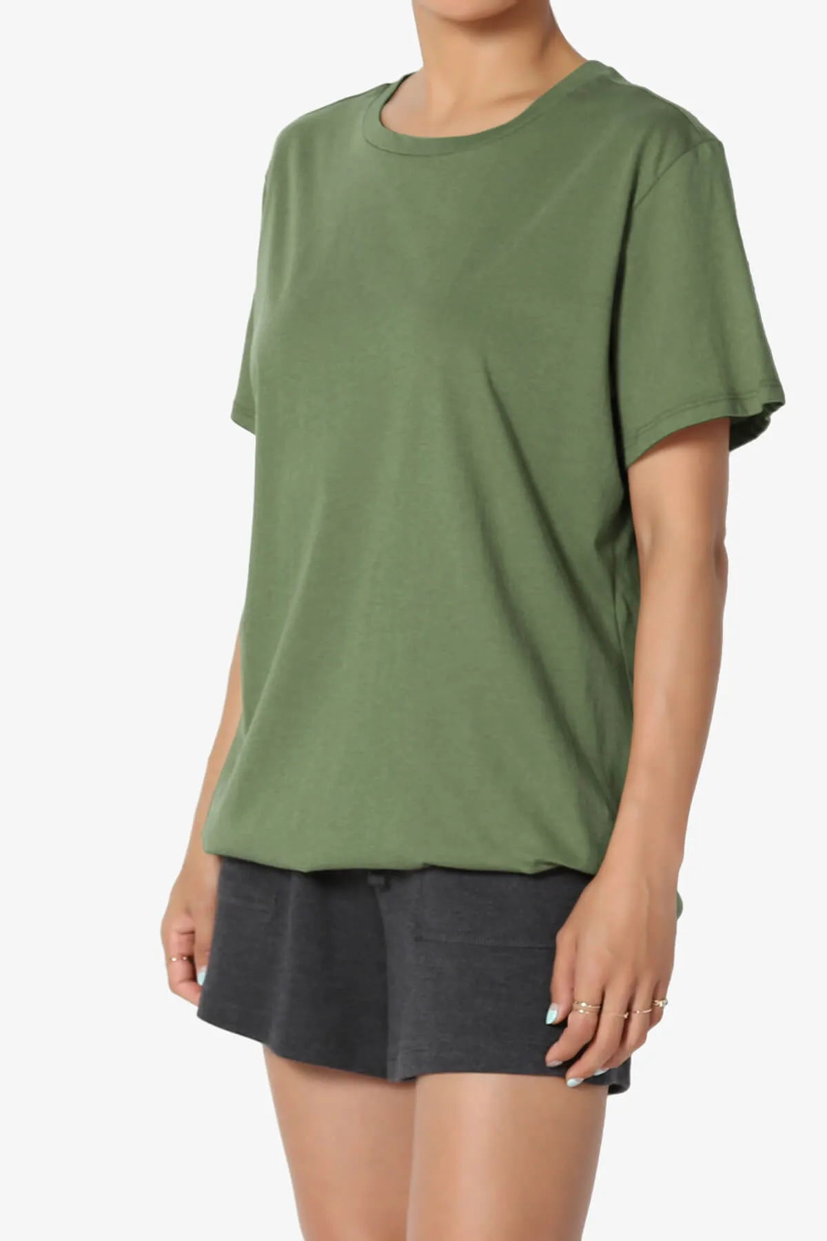 Mayra O Neck Cotton Boyfriend Tee