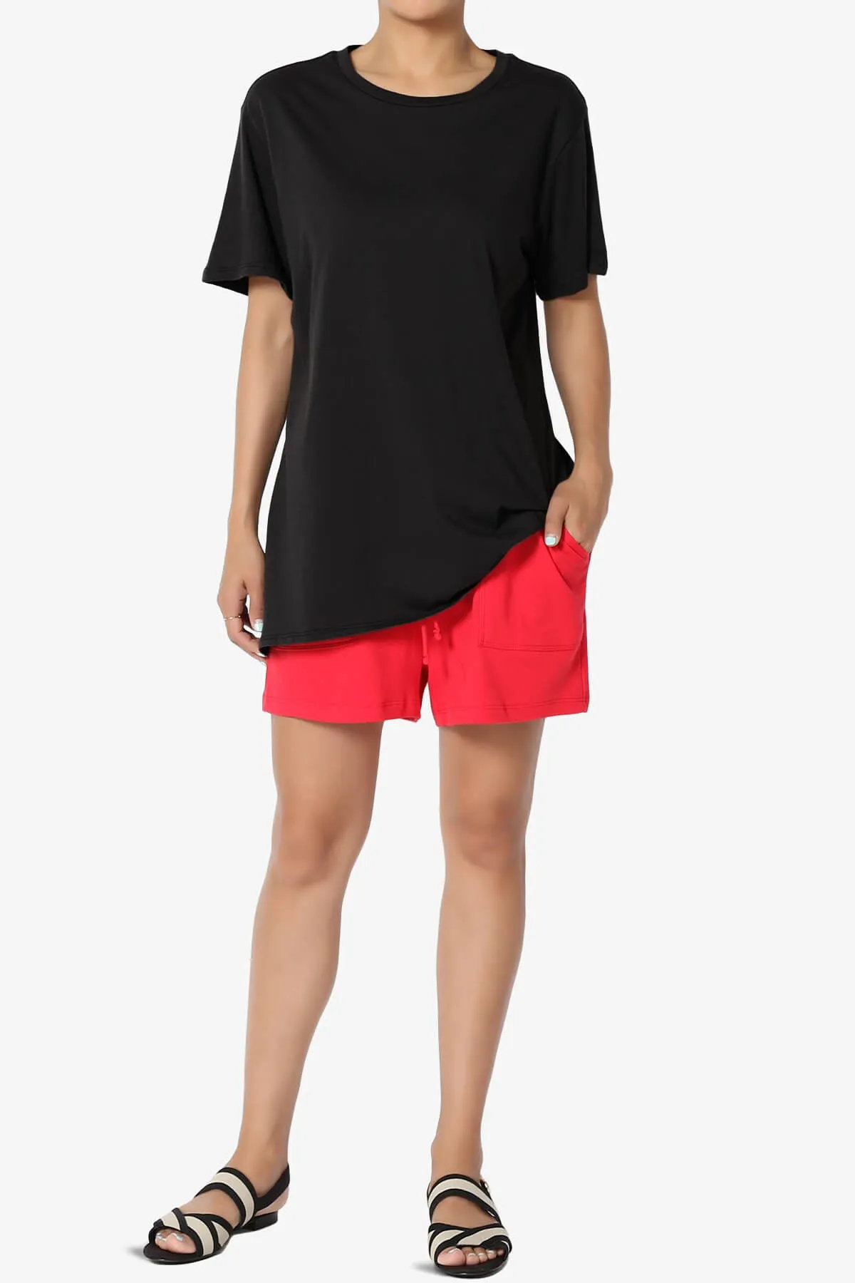Mayra O Neck Cotton Boyfriend Tee