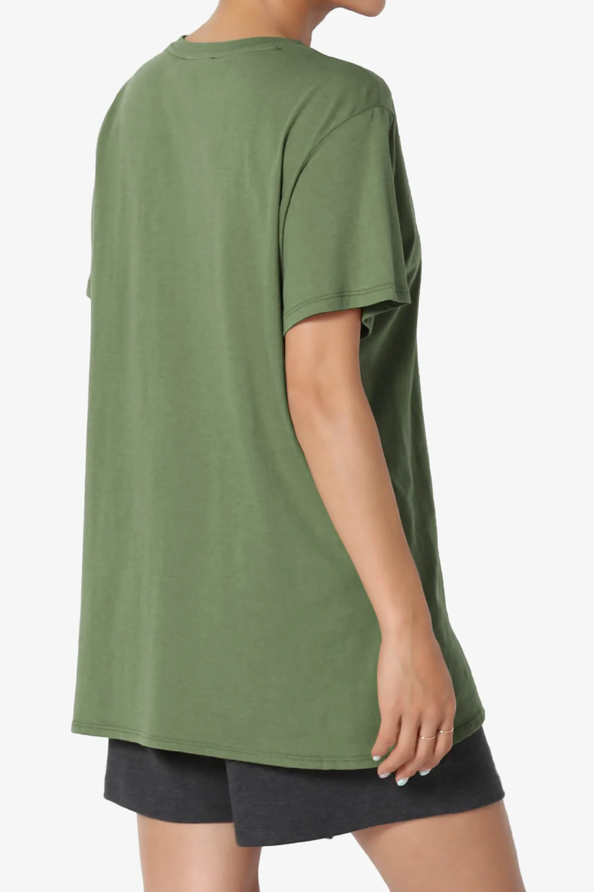 Mayra O Neck Cotton Boyfriend Tee