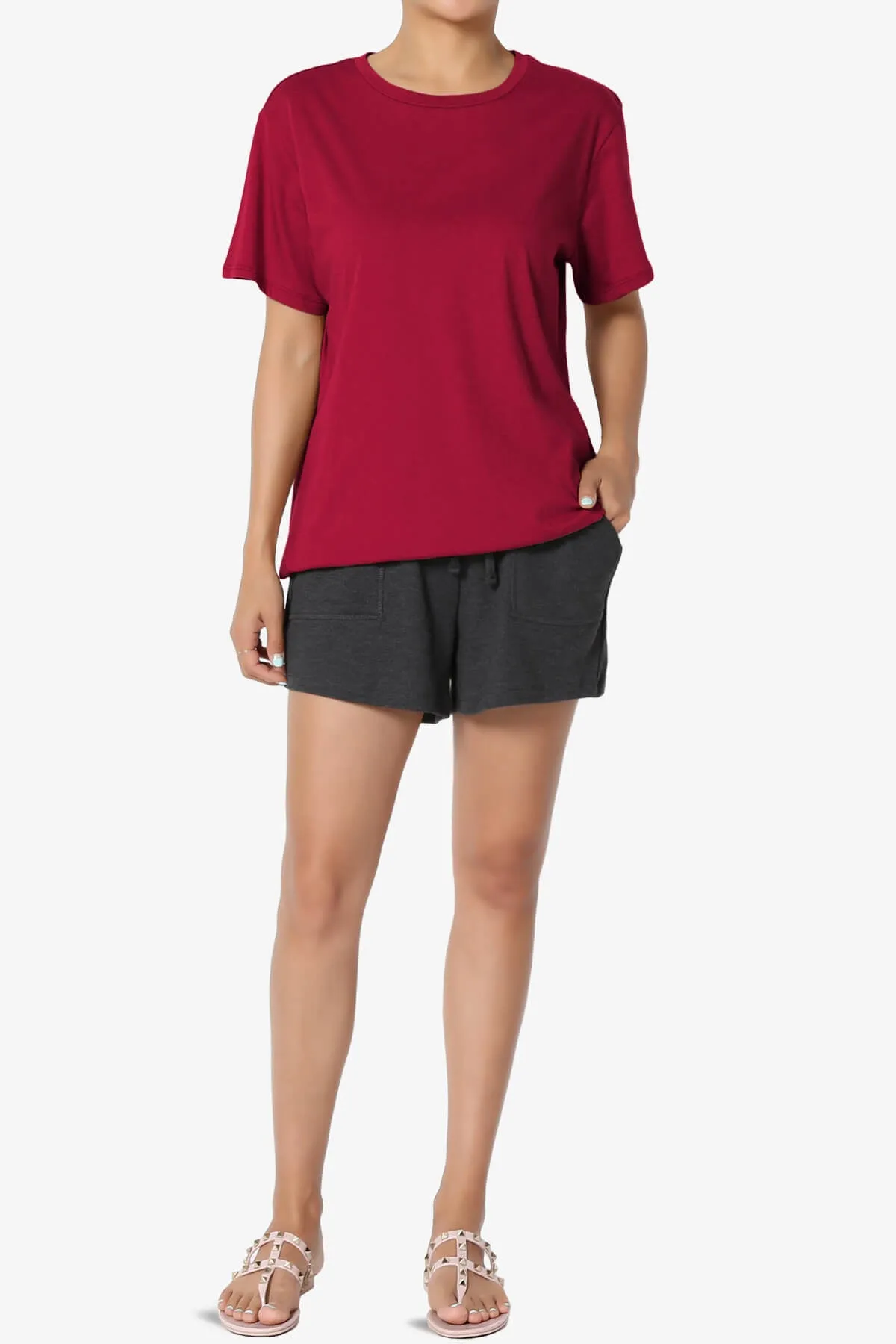 Mayra O Neck Cotton Boyfriend Tee
