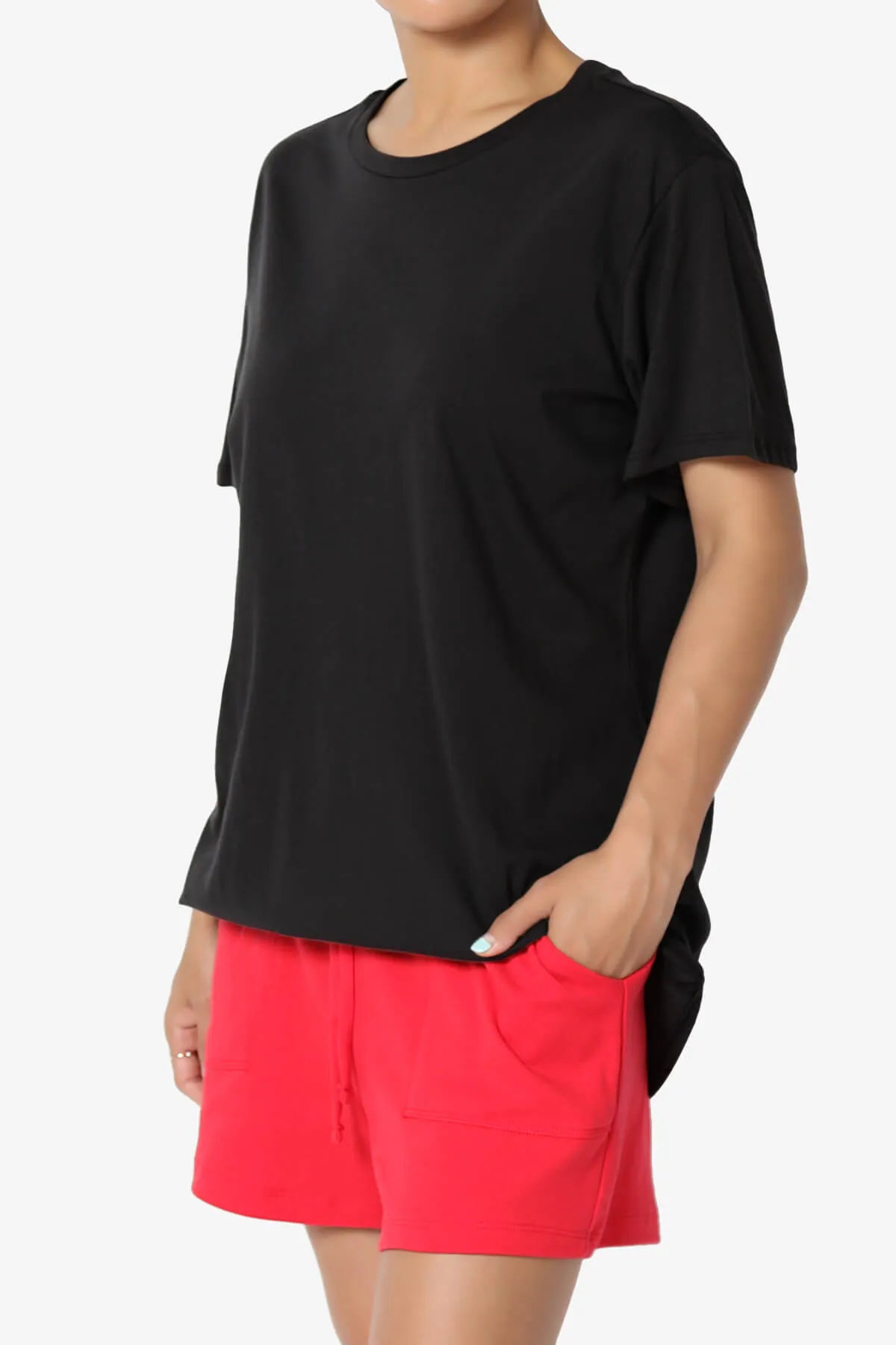 Mayra O Neck Cotton Boyfriend Tee