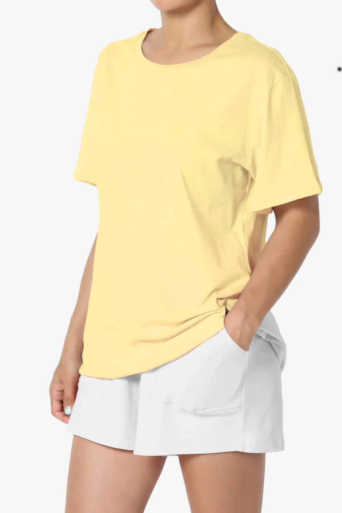 Mayra O Neck Cotton Boyfriend Tee