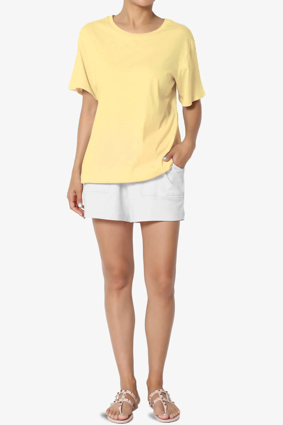 Mayra O Neck Cotton Boyfriend Tee