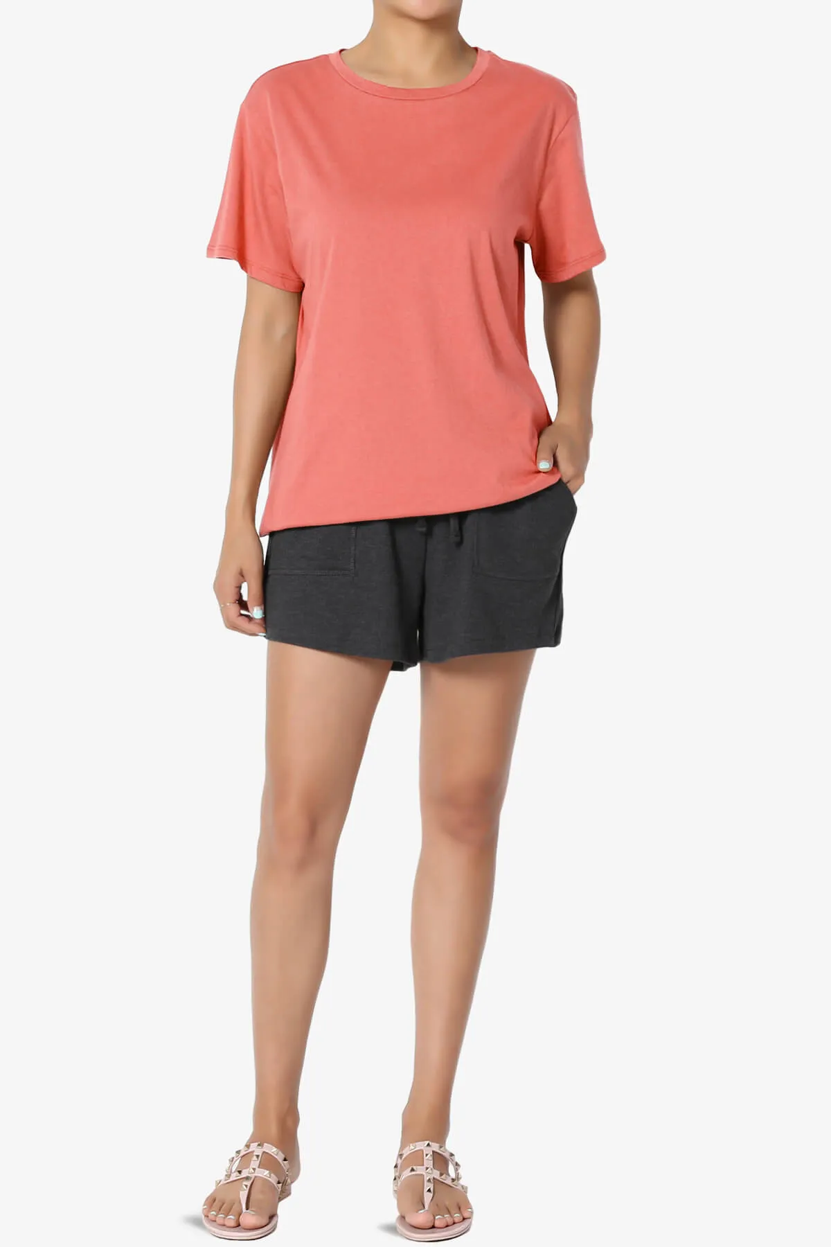 Mayra O Neck Cotton Boyfriend Tee