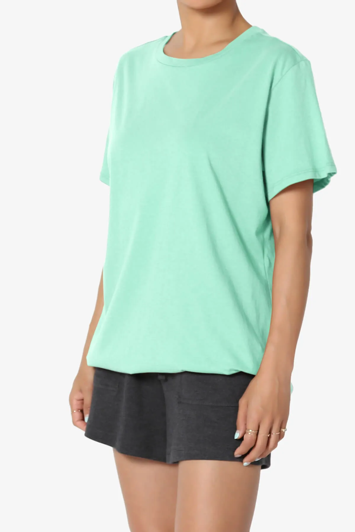 Mayra O Neck Cotton Boyfriend Tee