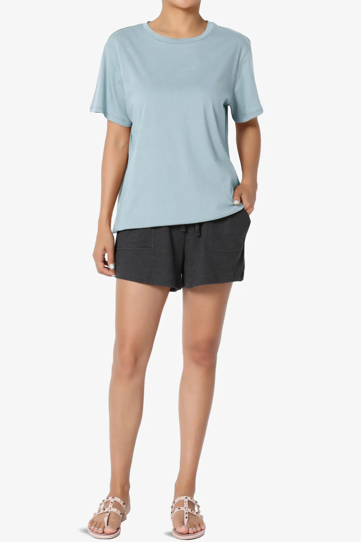 Mayra O Neck Cotton Boyfriend Tee