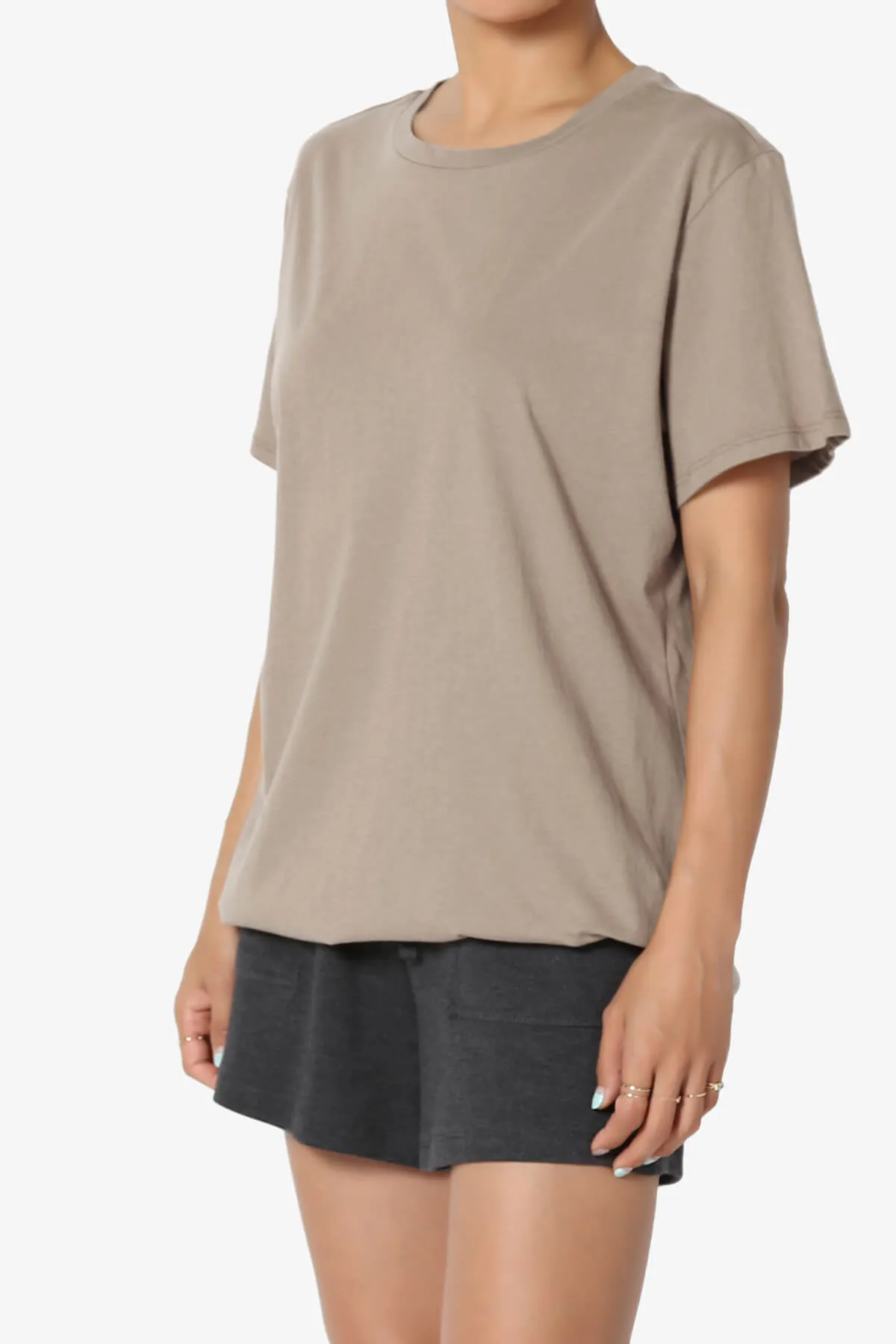 Mayra O Neck Cotton Boyfriend Tee