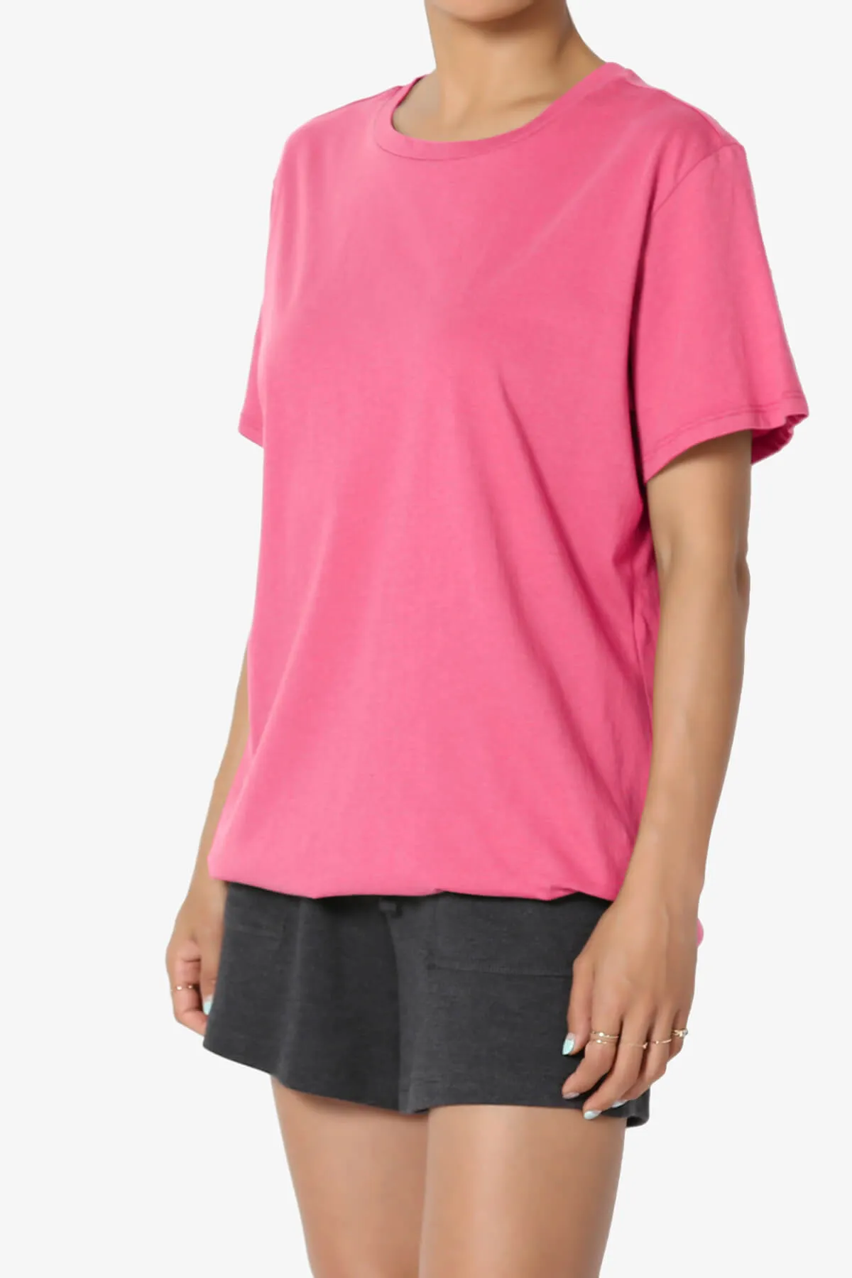 Mayra O Neck Cotton Boyfriend Tee