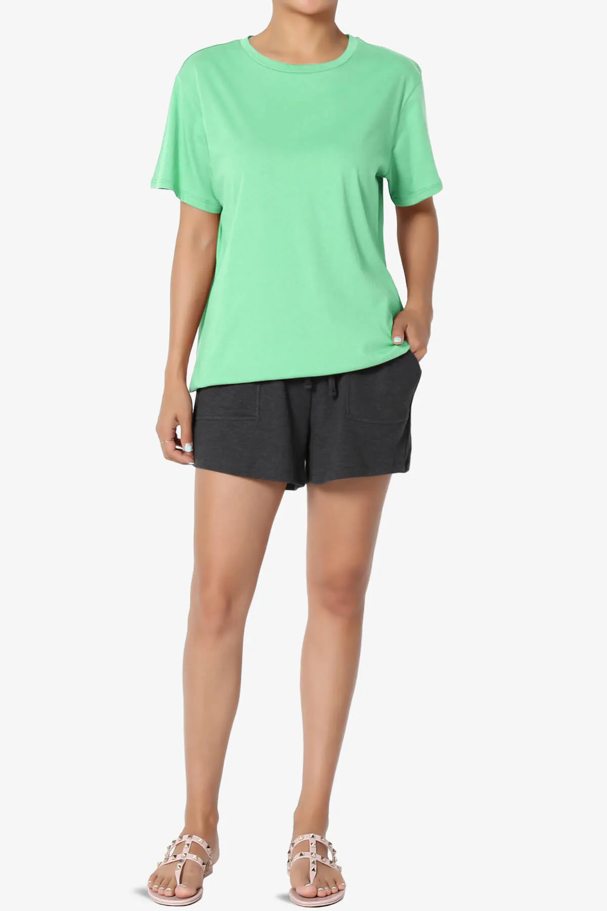Mayra O Neck Cotton Boyfriend Tee
