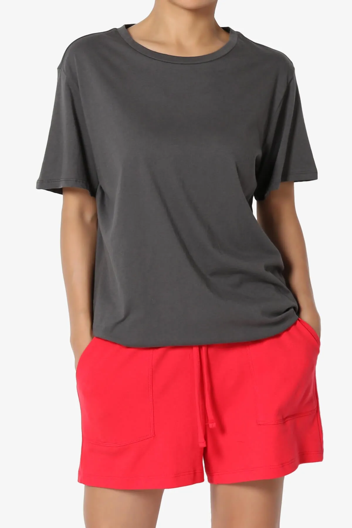 Mayra O Neck Cotton Boyfriend Tee