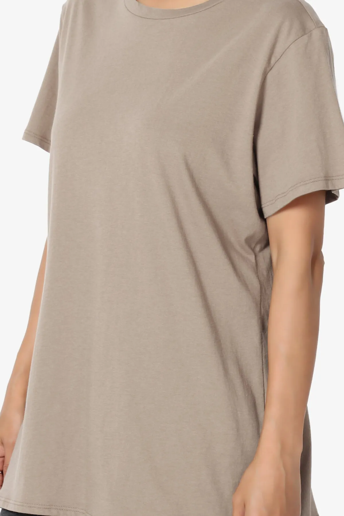 Mayra O Neck Cotton Boyfriend Tee