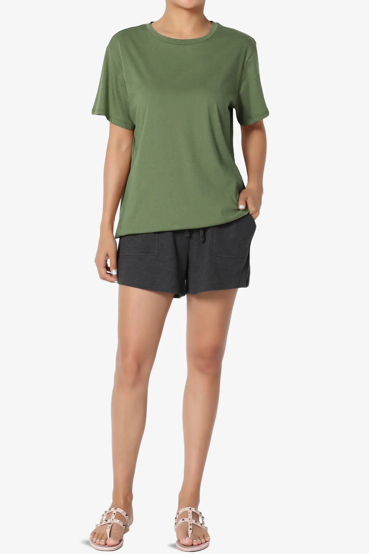 Mayra O Neck Cotton Boyfriend Tee