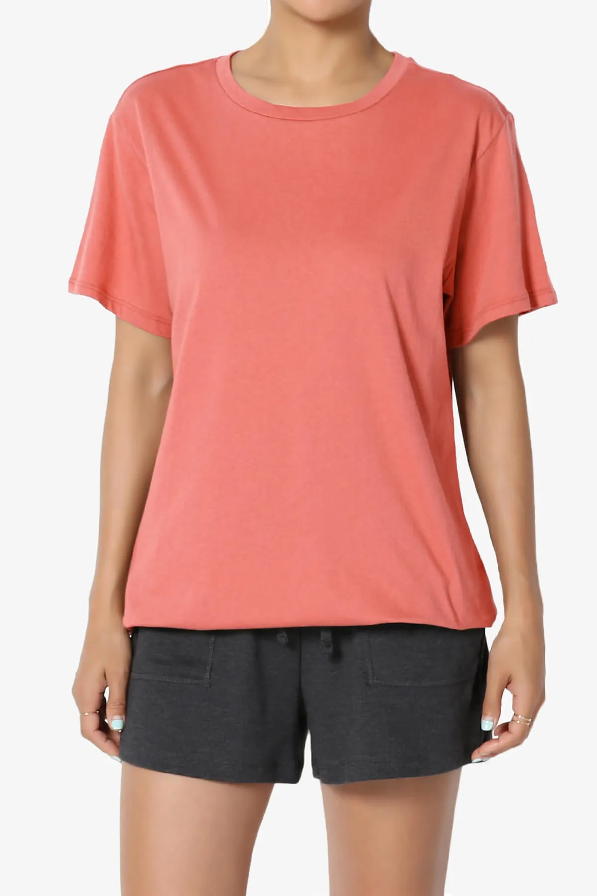 Mayra O Neck Cotton Boyfriend Tee