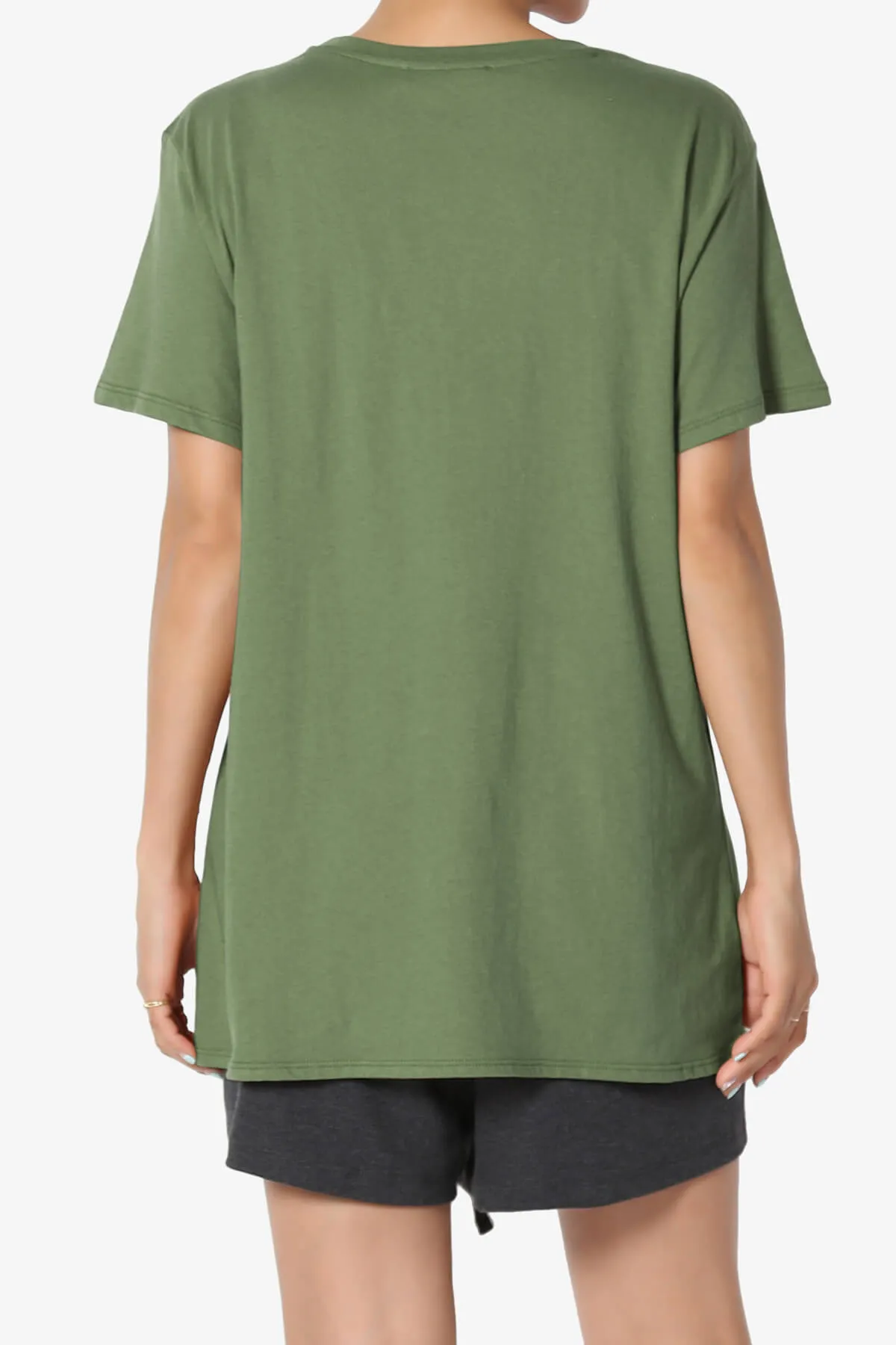 Mayra O Neck Cotton Boyfriend Tee