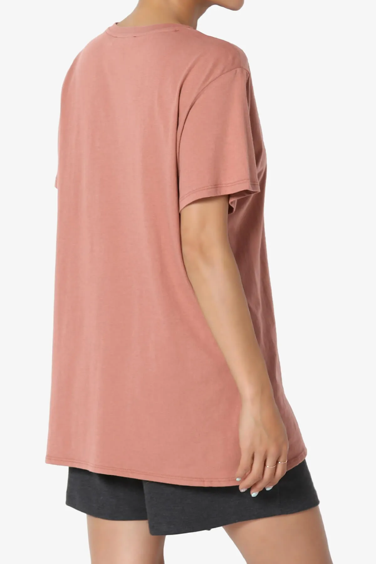 Mayra O Neck Cotton Boyfriend Tee