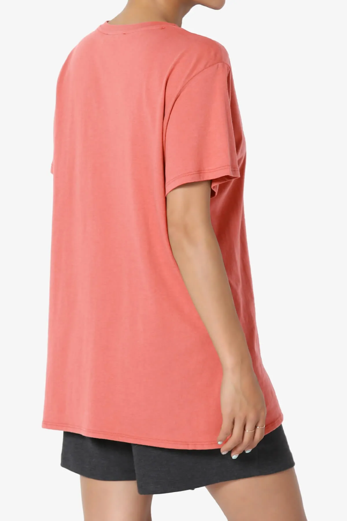 Mayra O Neck Cotton Boyfriend Tee