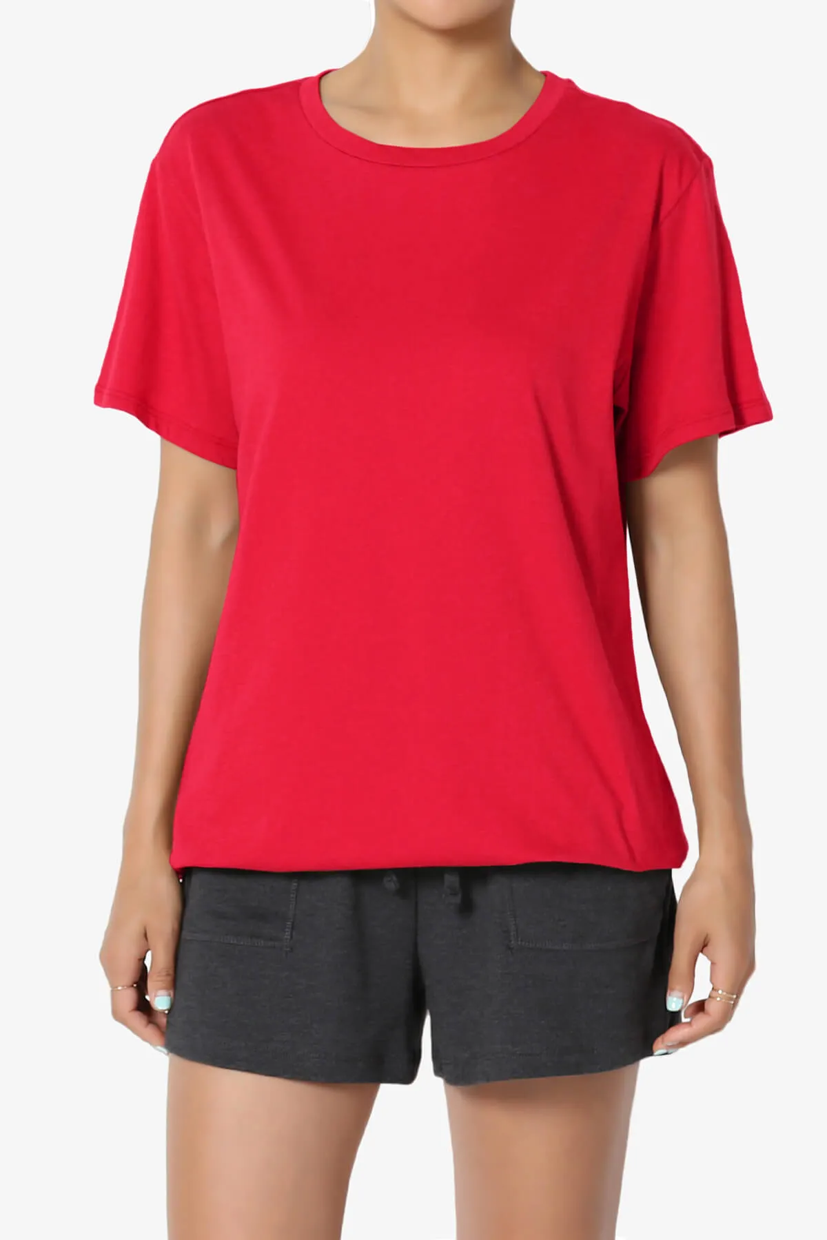 Mayra O Neck Cotton Boyfriend Tee