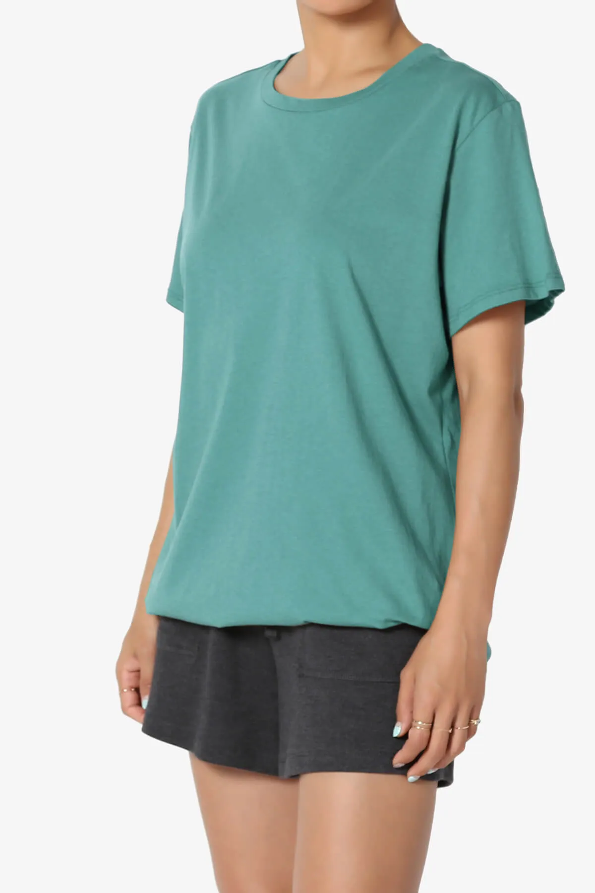Mayra O Neck Cotton Boyfriend Tee