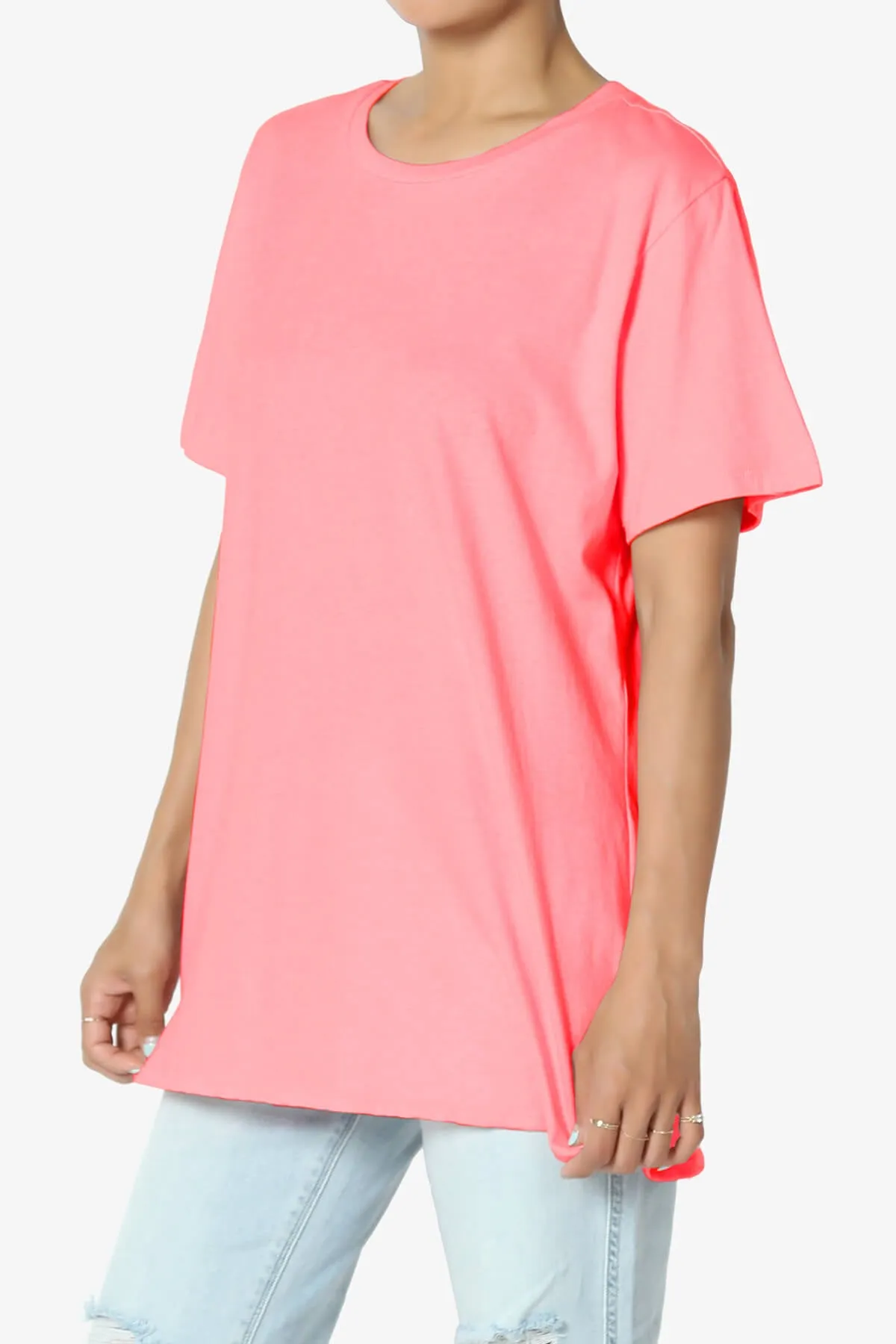 Mayra O Neck Cotton Boyfriend Tee