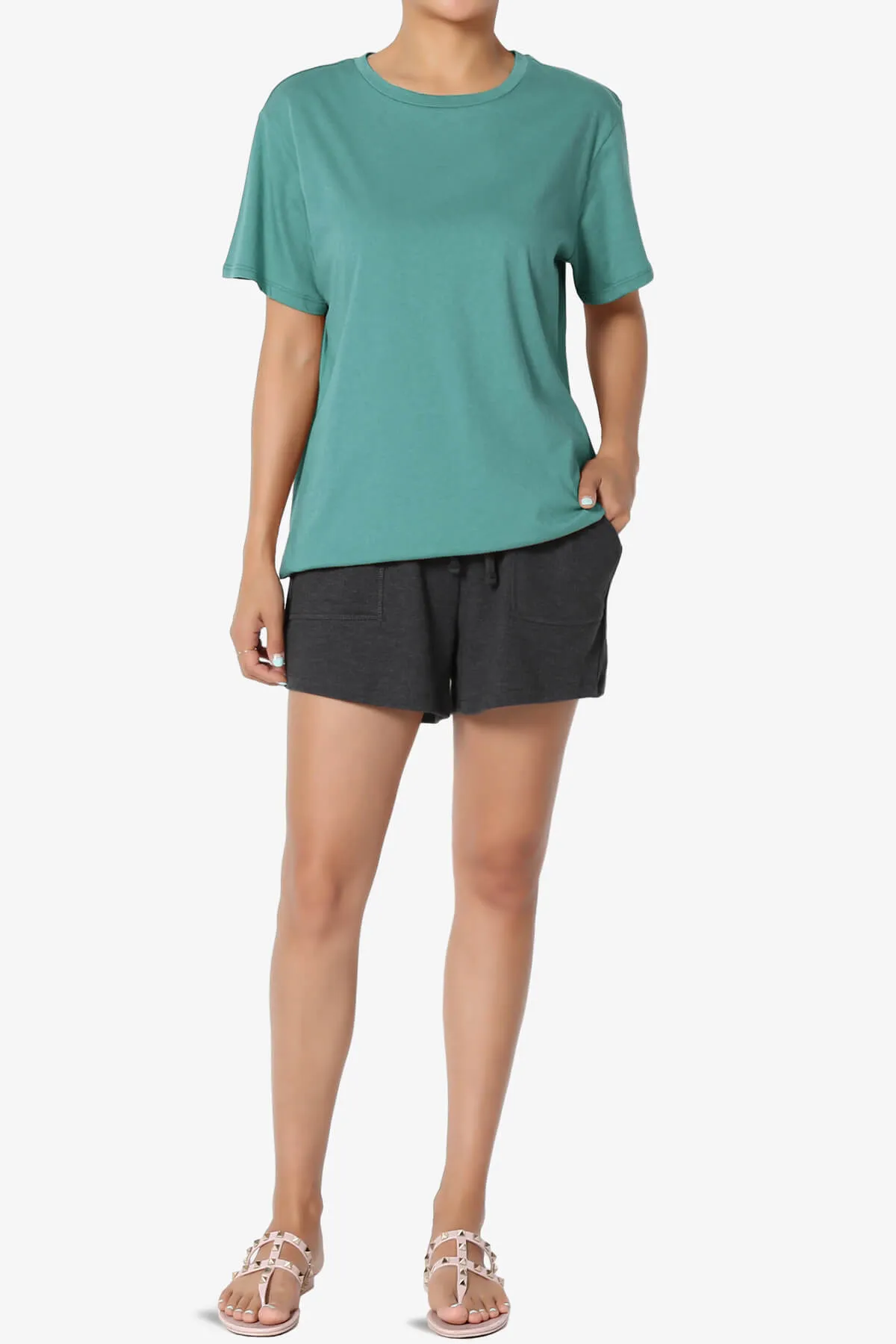 Mayra O Neck Cotton Boyfriend Tee