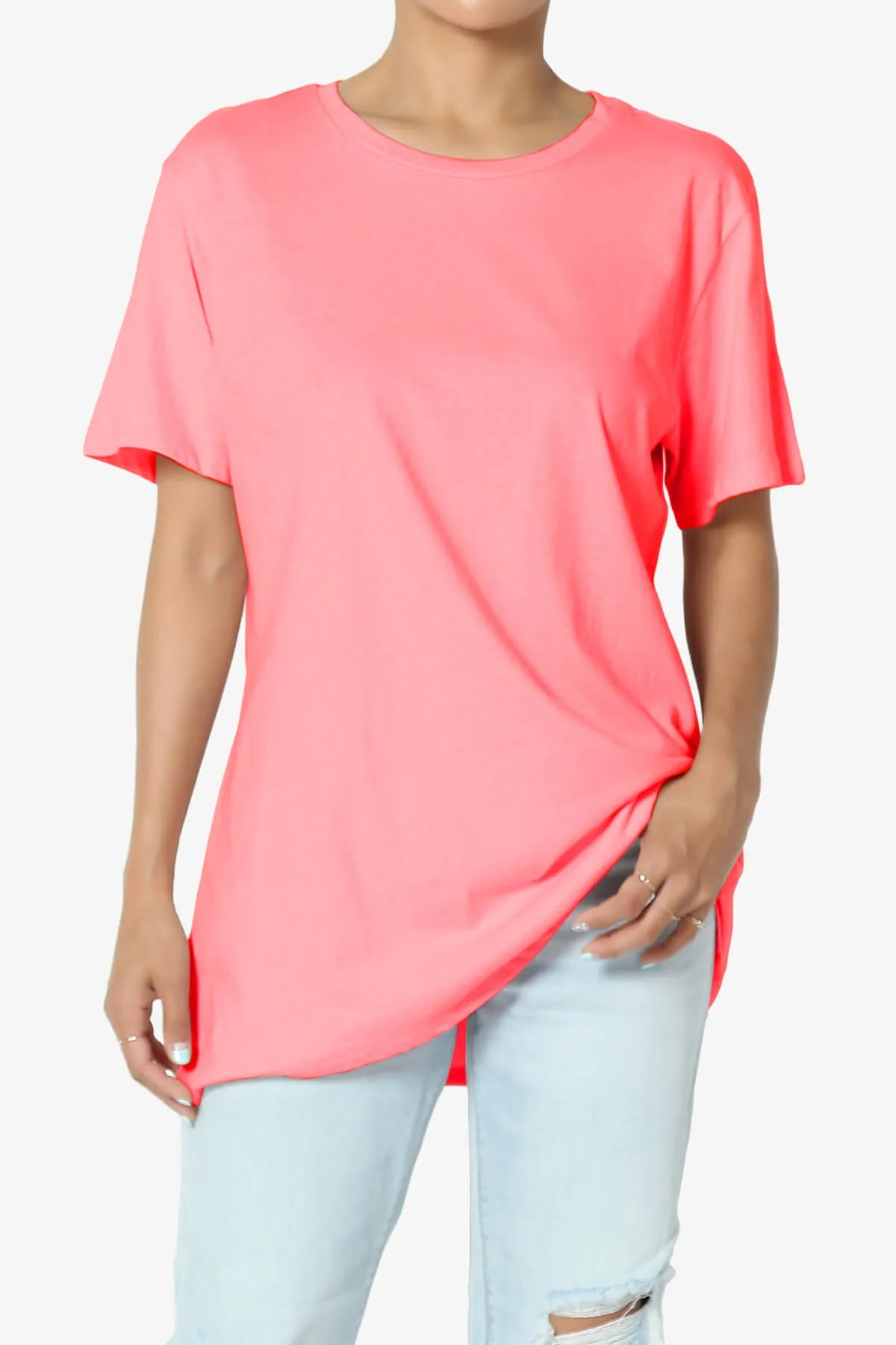 Mayra O Neck Cotton Boyfriend Tee