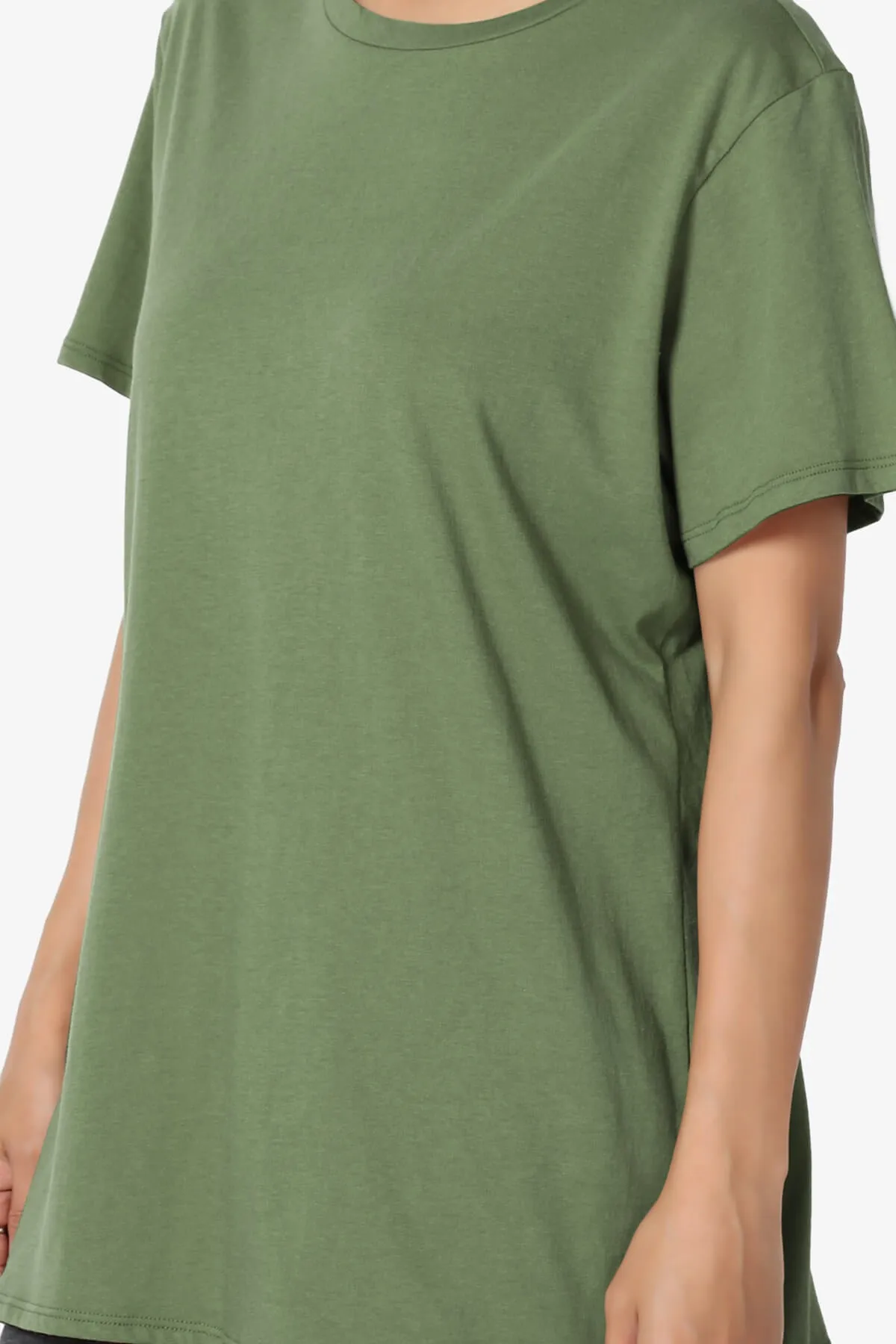 Mayra O Neck Cotton Boyfriend Tee