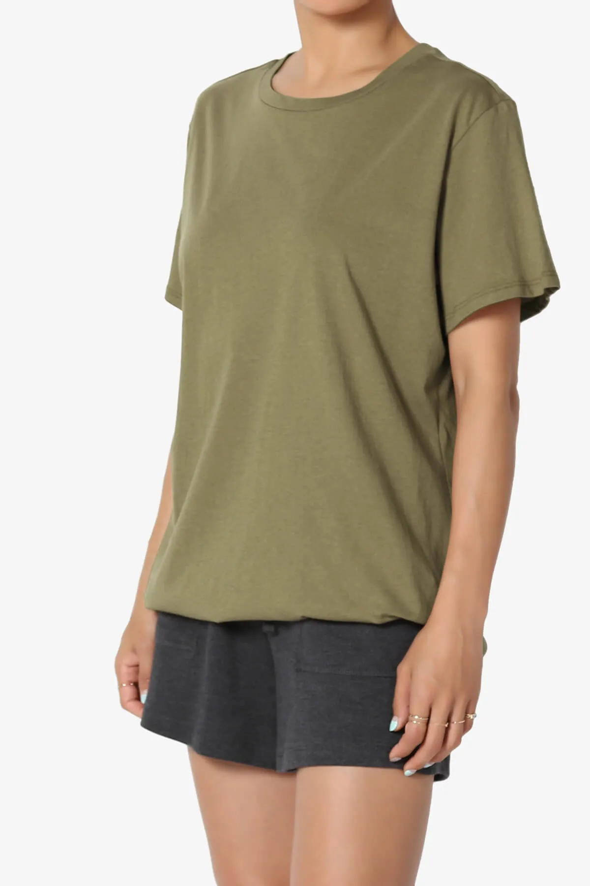 Mayra O Neck Cotton Boyfriend Tee