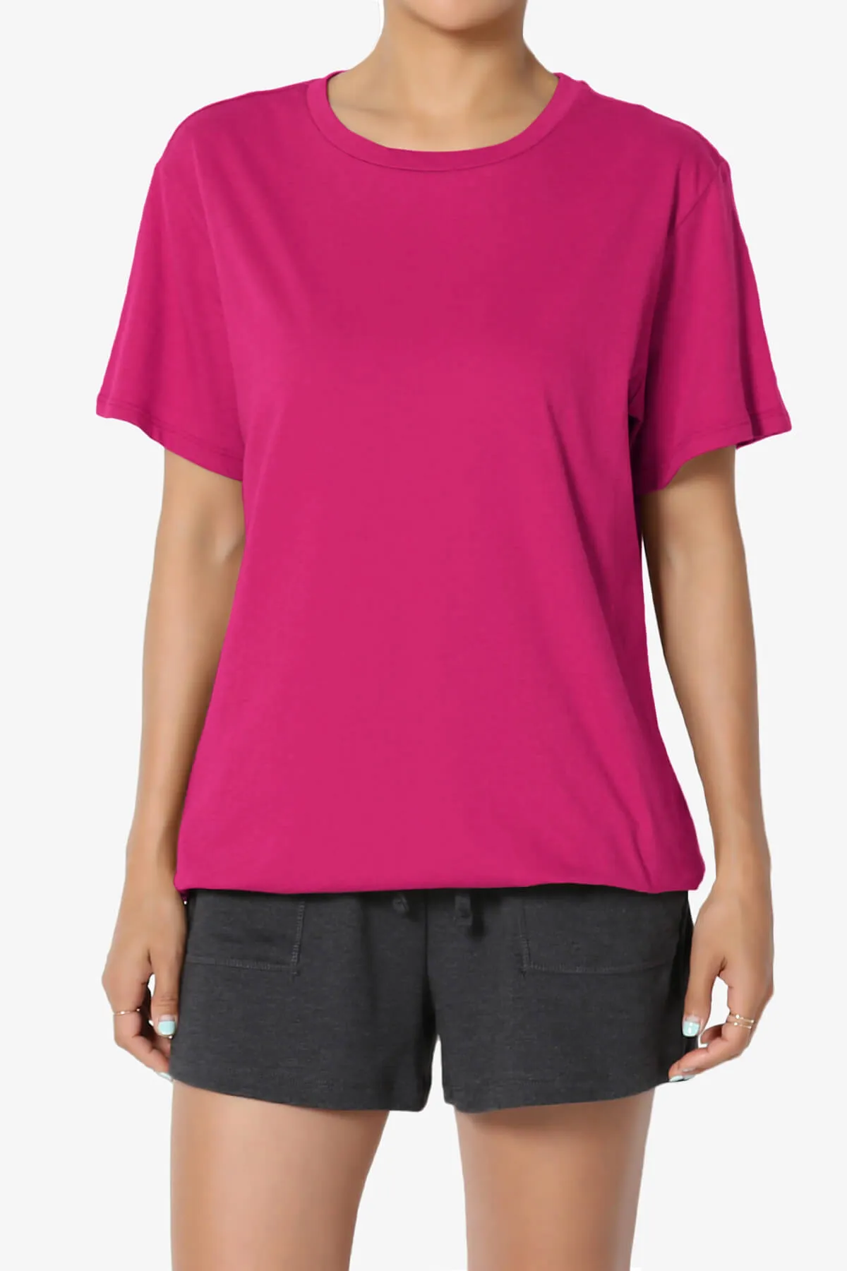 Mayra O Neck Cotton Boyfriend Tee