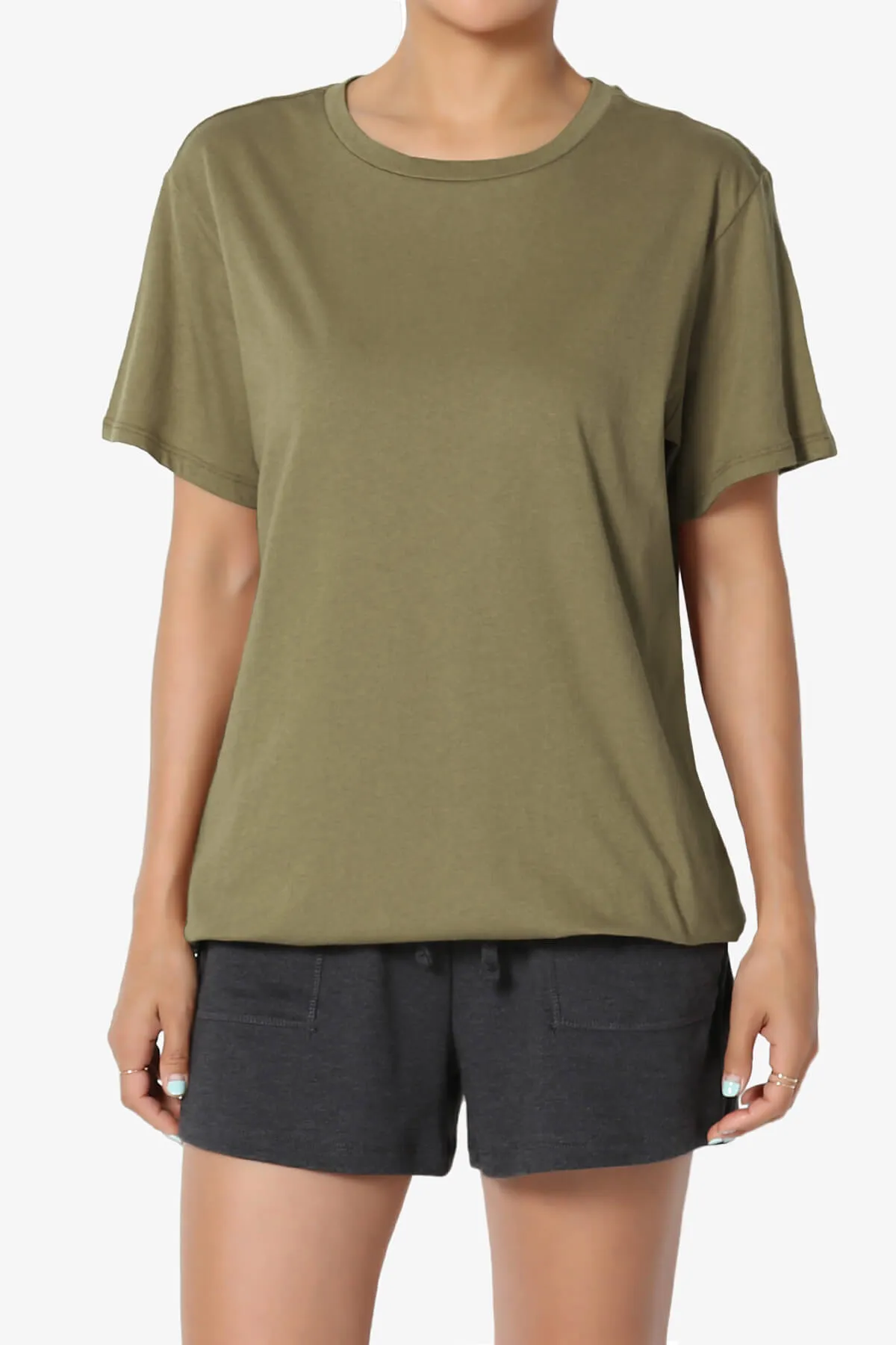 Mayra O Neck Cotton Boyfriend Tee