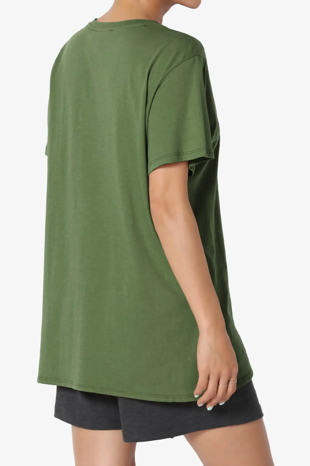 Mayra O Neck Cotton Boyfriend Tee