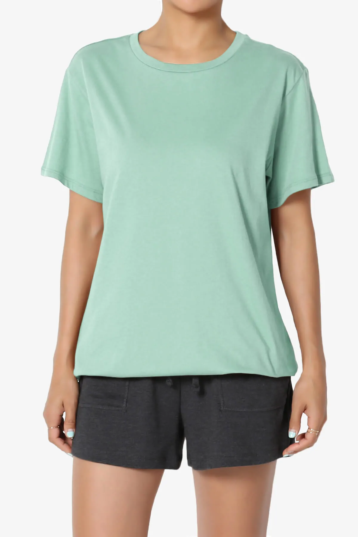 Mayra O Neck Cotton Boyfriend Tee