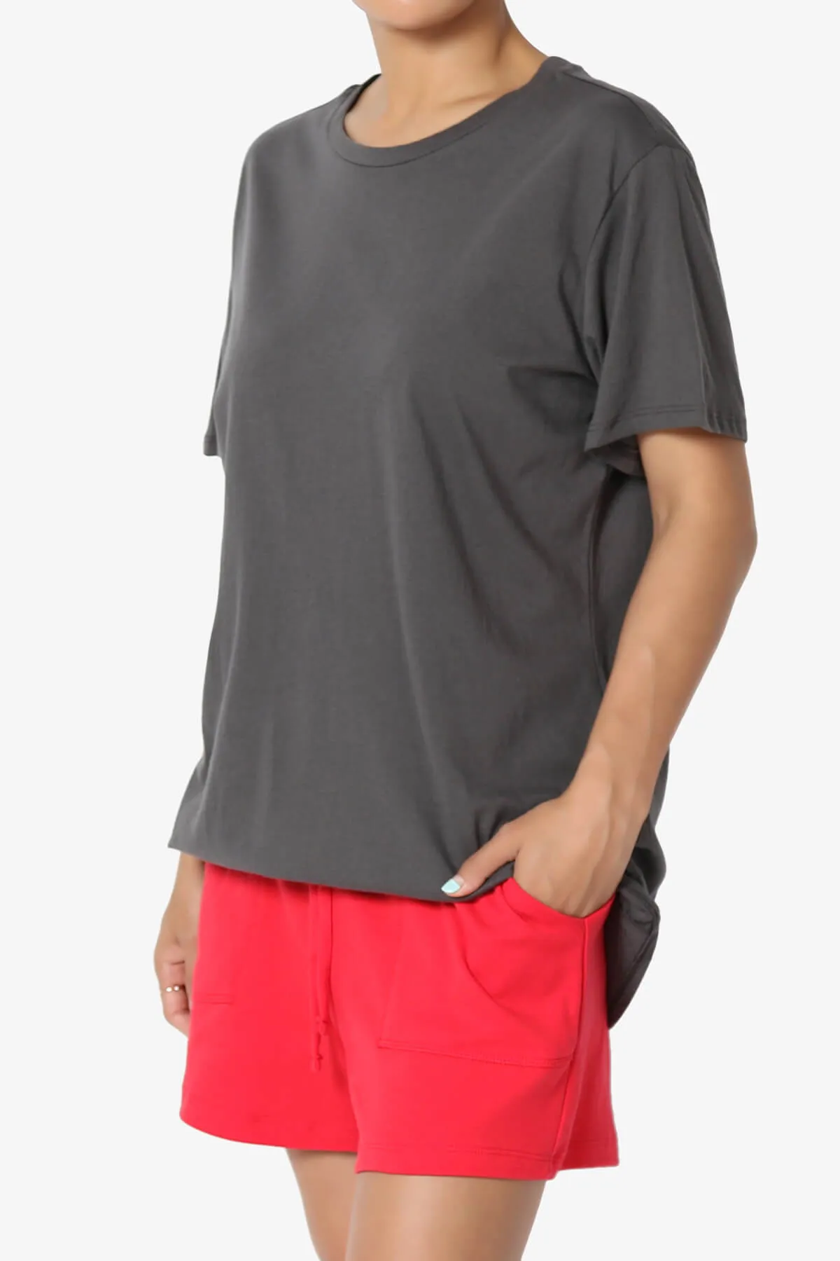 Mayra O Neck Cotton Boyfriend Tee