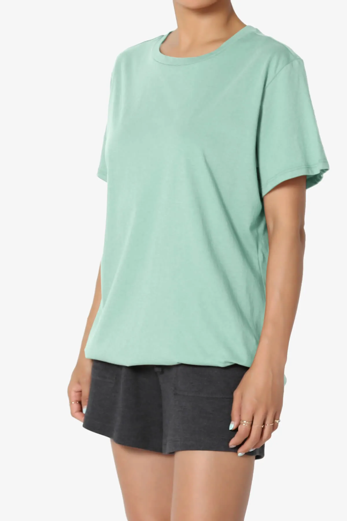 Mayra O Neck Cotton Boyfriend Tee