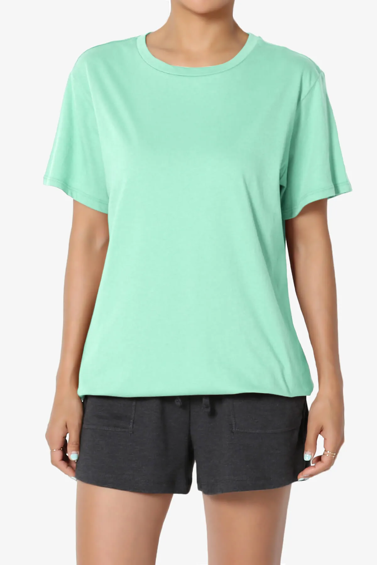 Mayra O Neck Cotton Boyfriend Tee