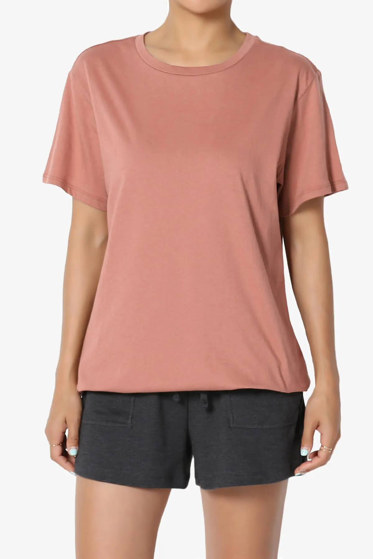 Mayra O Neck Cotton Boyfriend Tee