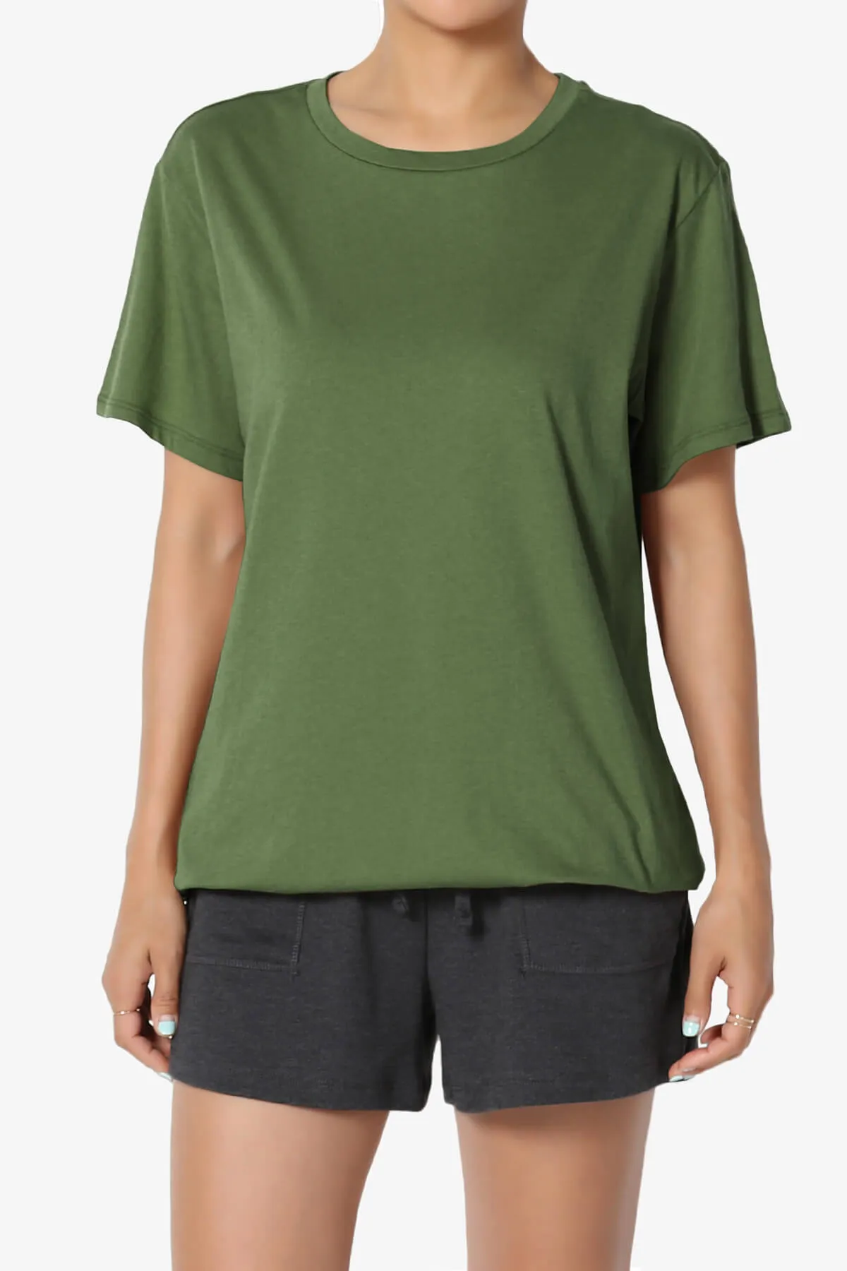 Mayra O Neck Cotton Boyfriend Tee