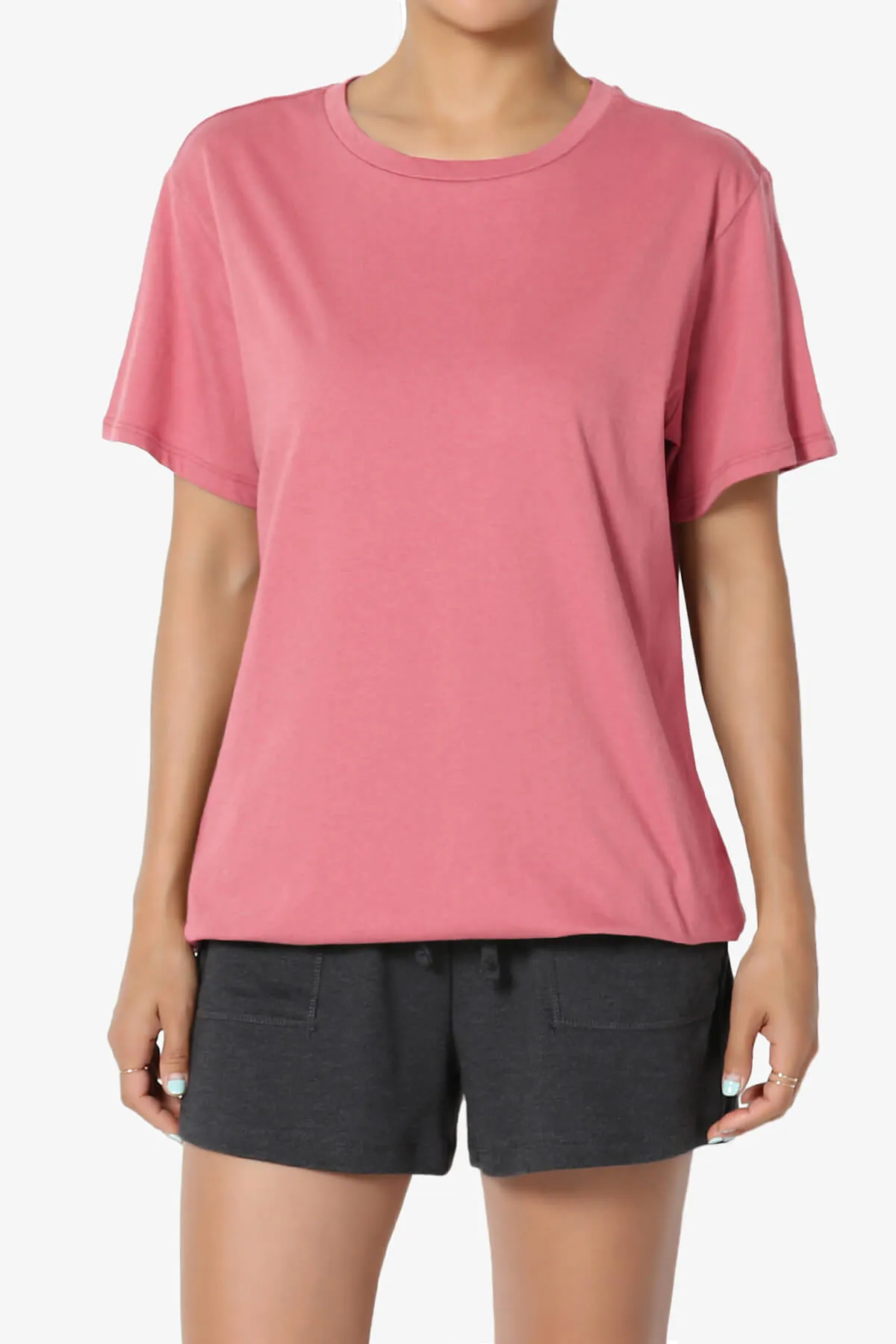 Mayra O Neck Cotton Boyfriend Tee