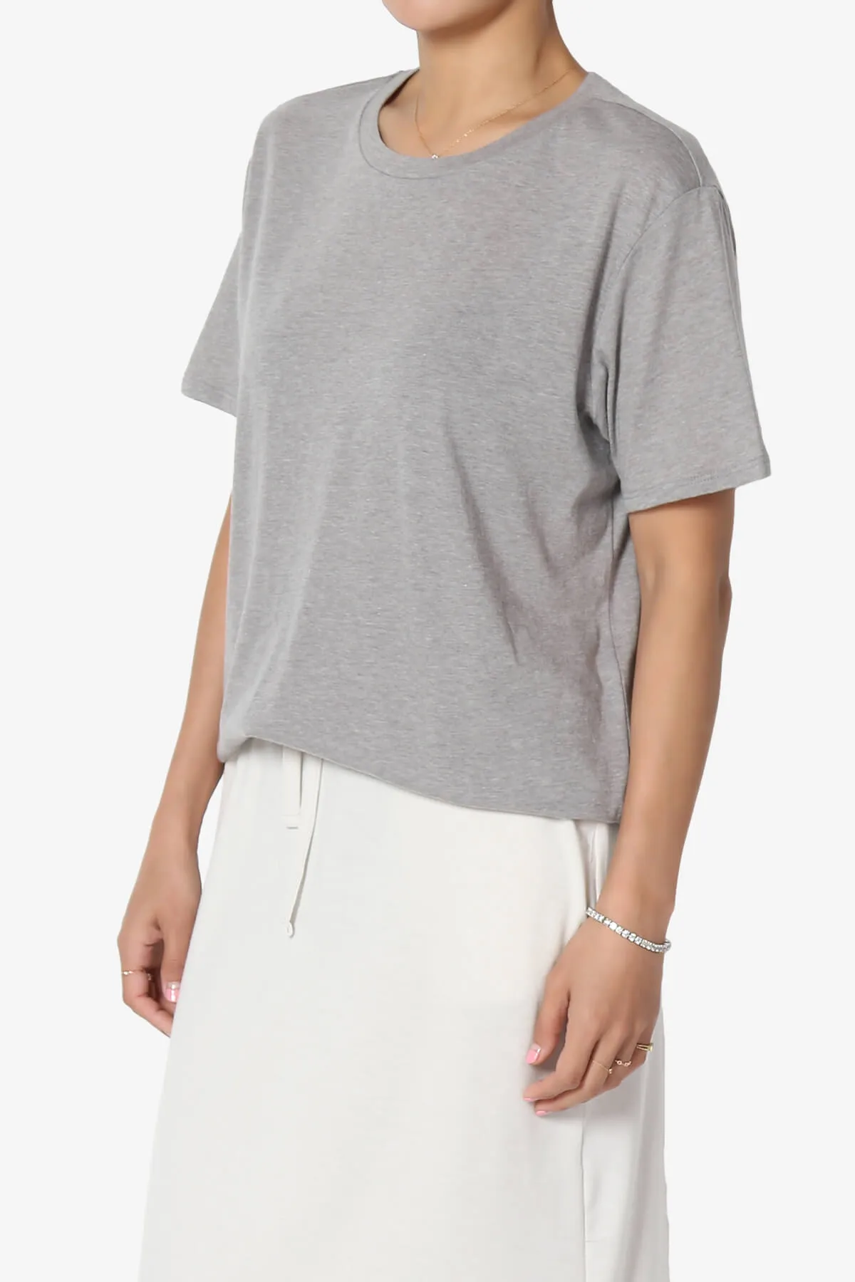 Mayra O Neck Cotton Boyfriend Tee