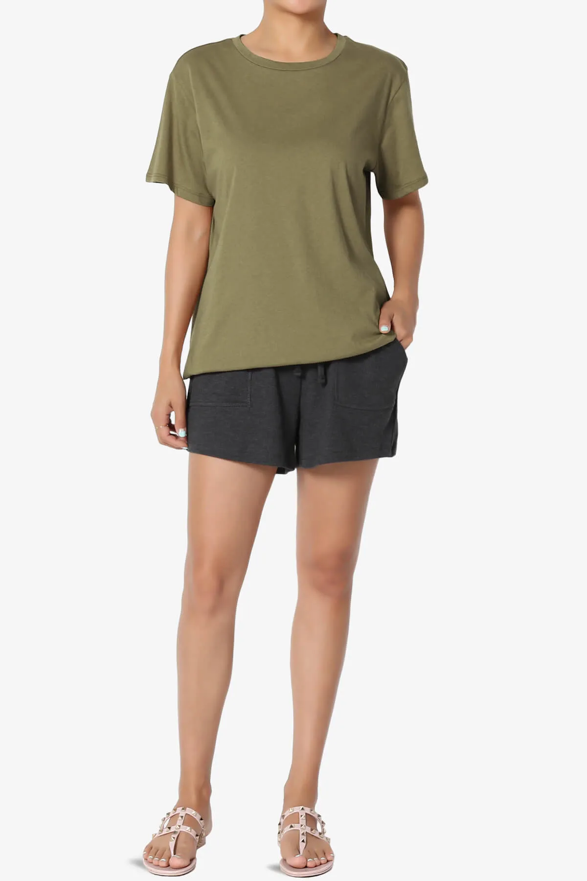 Mayra O Neck Cotton Boyfriend Tee