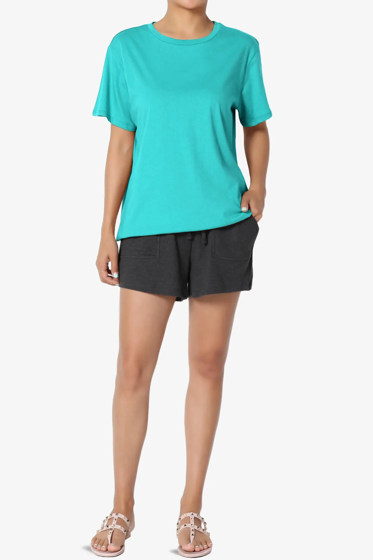 Mayra O Neck Cotton Boyfriend Tee