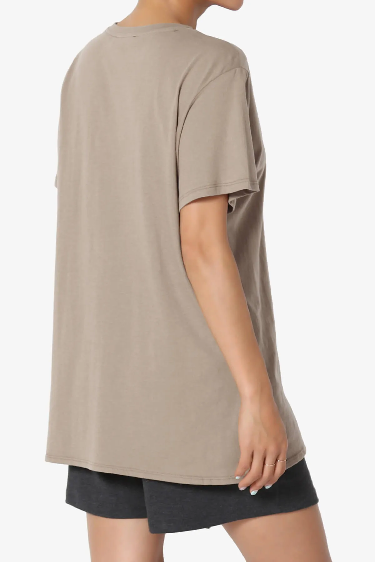 Mayra O Neck Cotton Boyfriend Tee