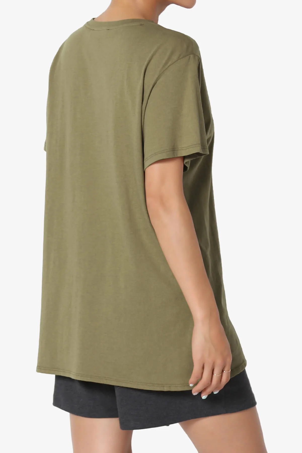 Mayra O Neck Cotton Boyfriend Tee