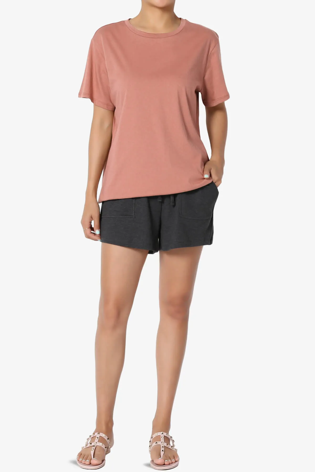 Mayra O Neck Cotton Boyfriend Tee