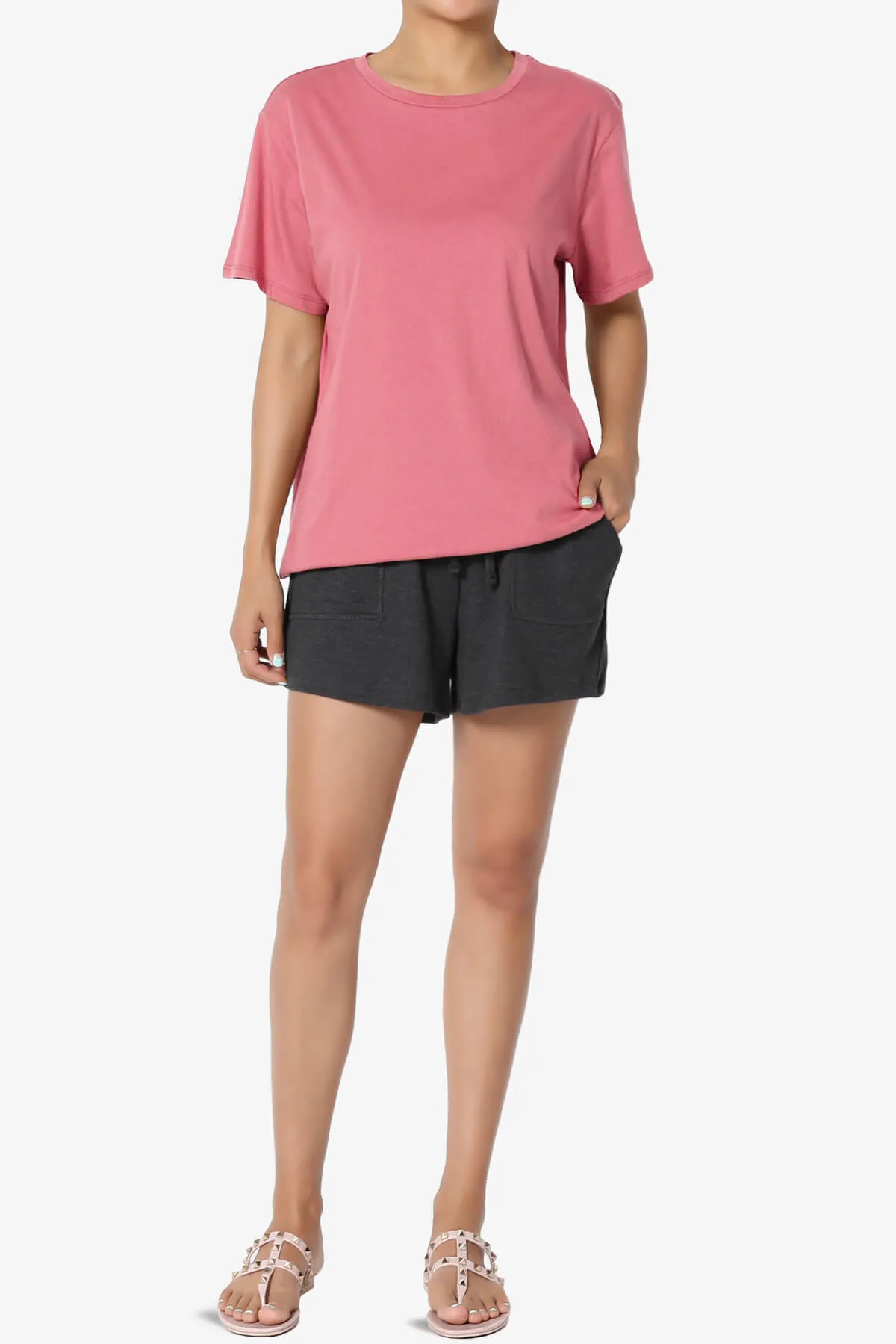 Mayra O Neck Cotton Boyfriend Tee