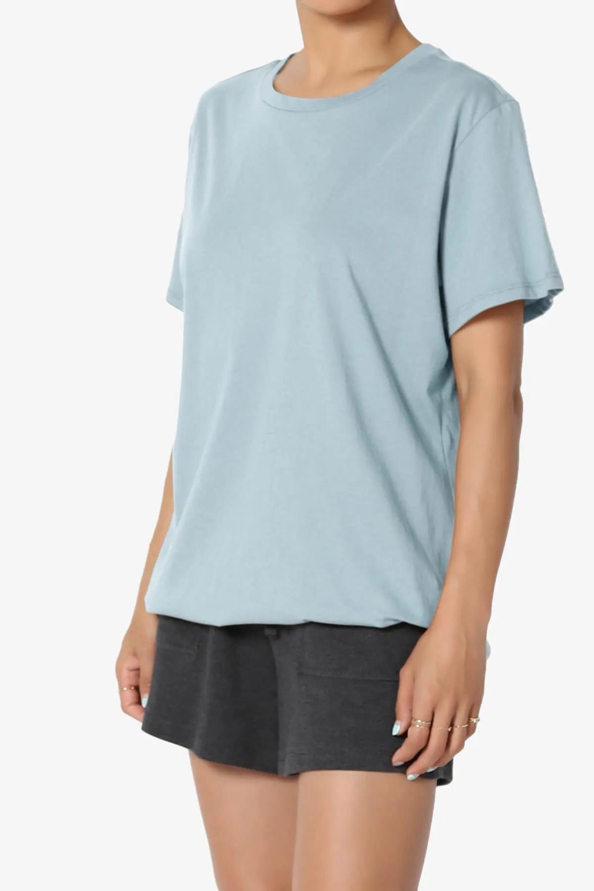 Mayra O Neck Cotton Boyfriend Tee