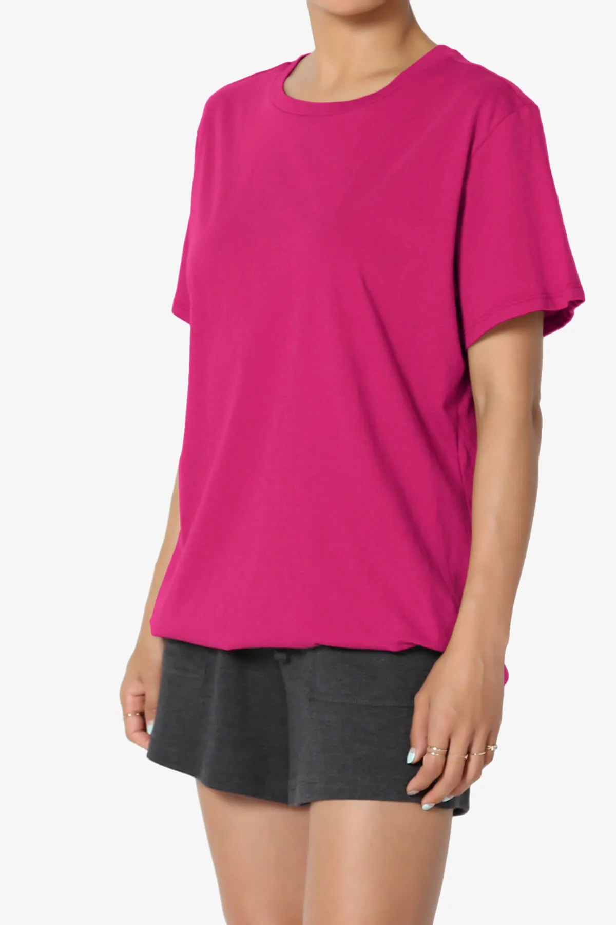 Mayra O Neck Cotton Boyfriend Tee