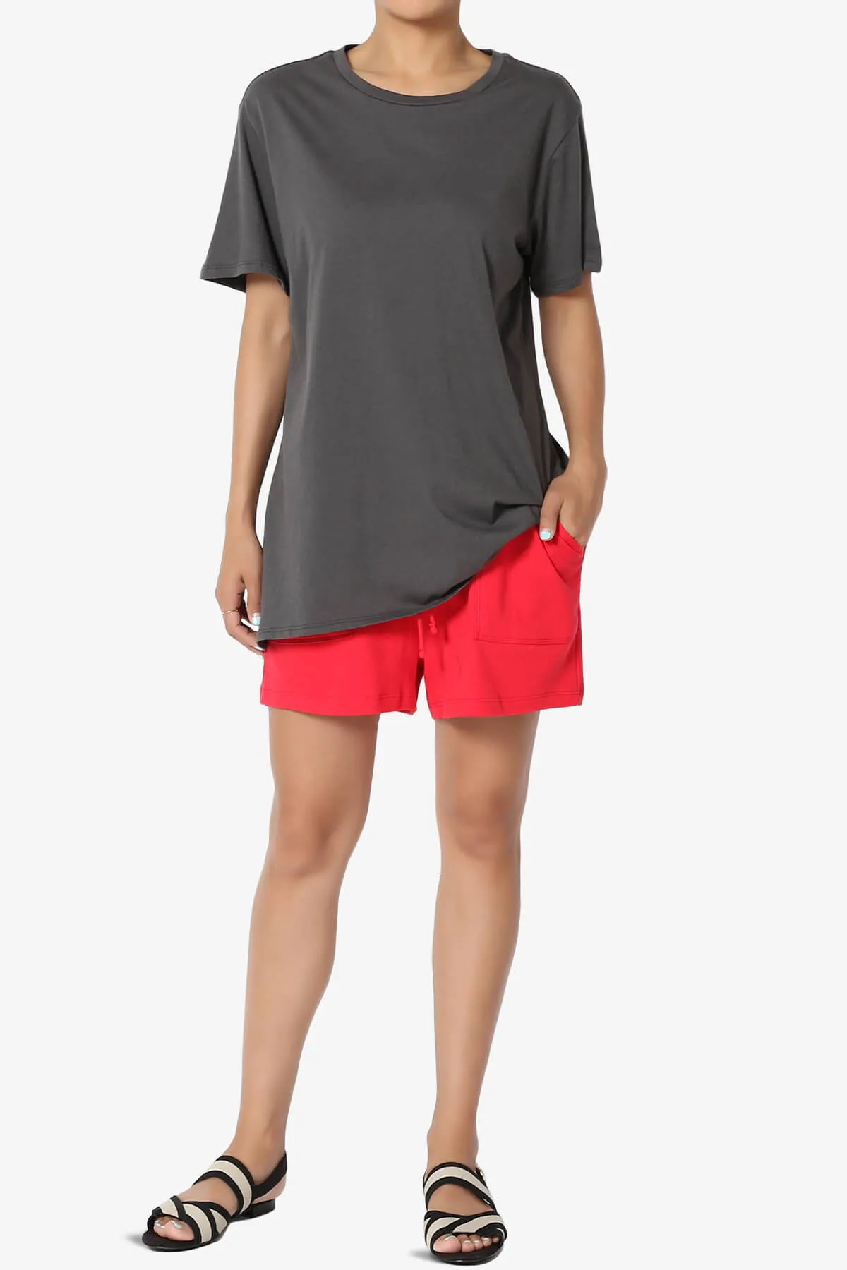 Mayra O Neck Cotton Boyfriend Tee