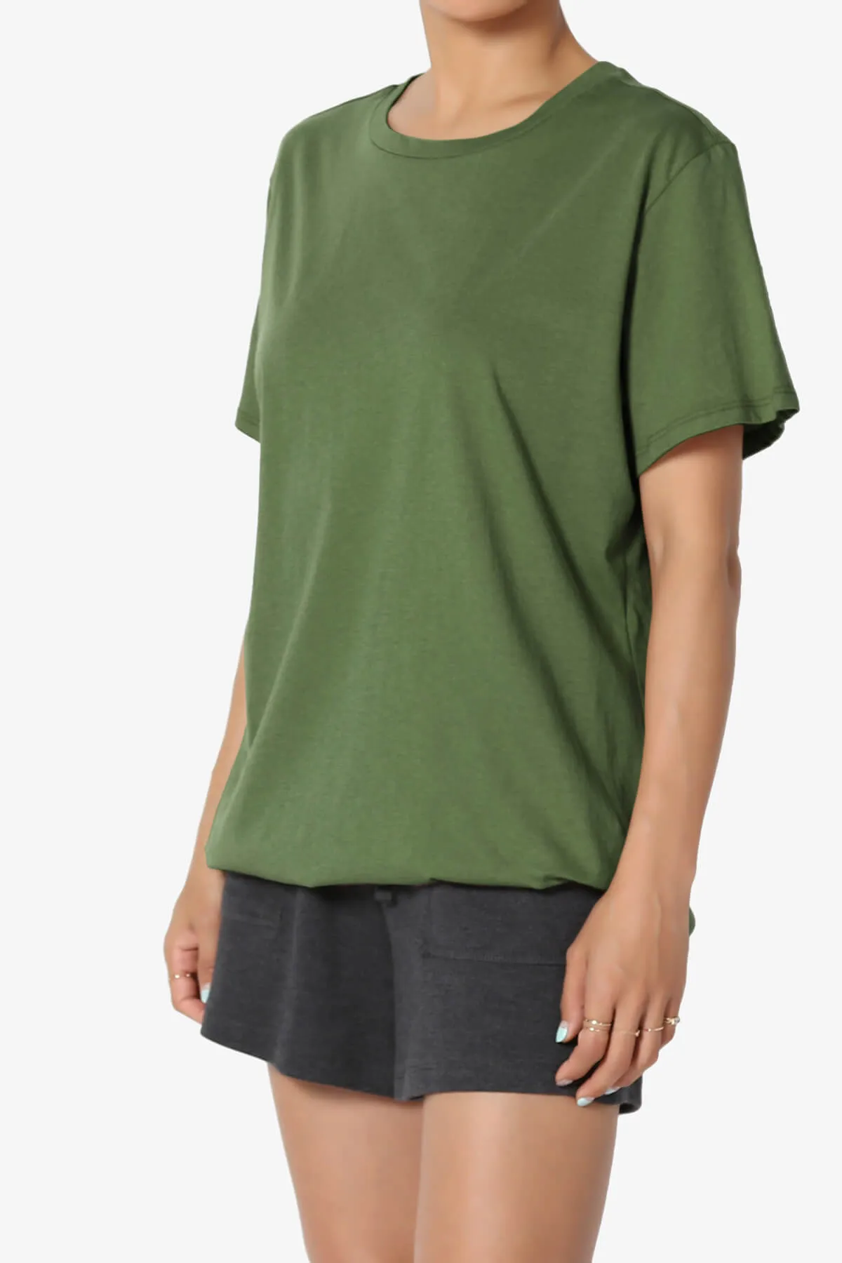 Mayra O Neck Cotton Boyfriend Tee