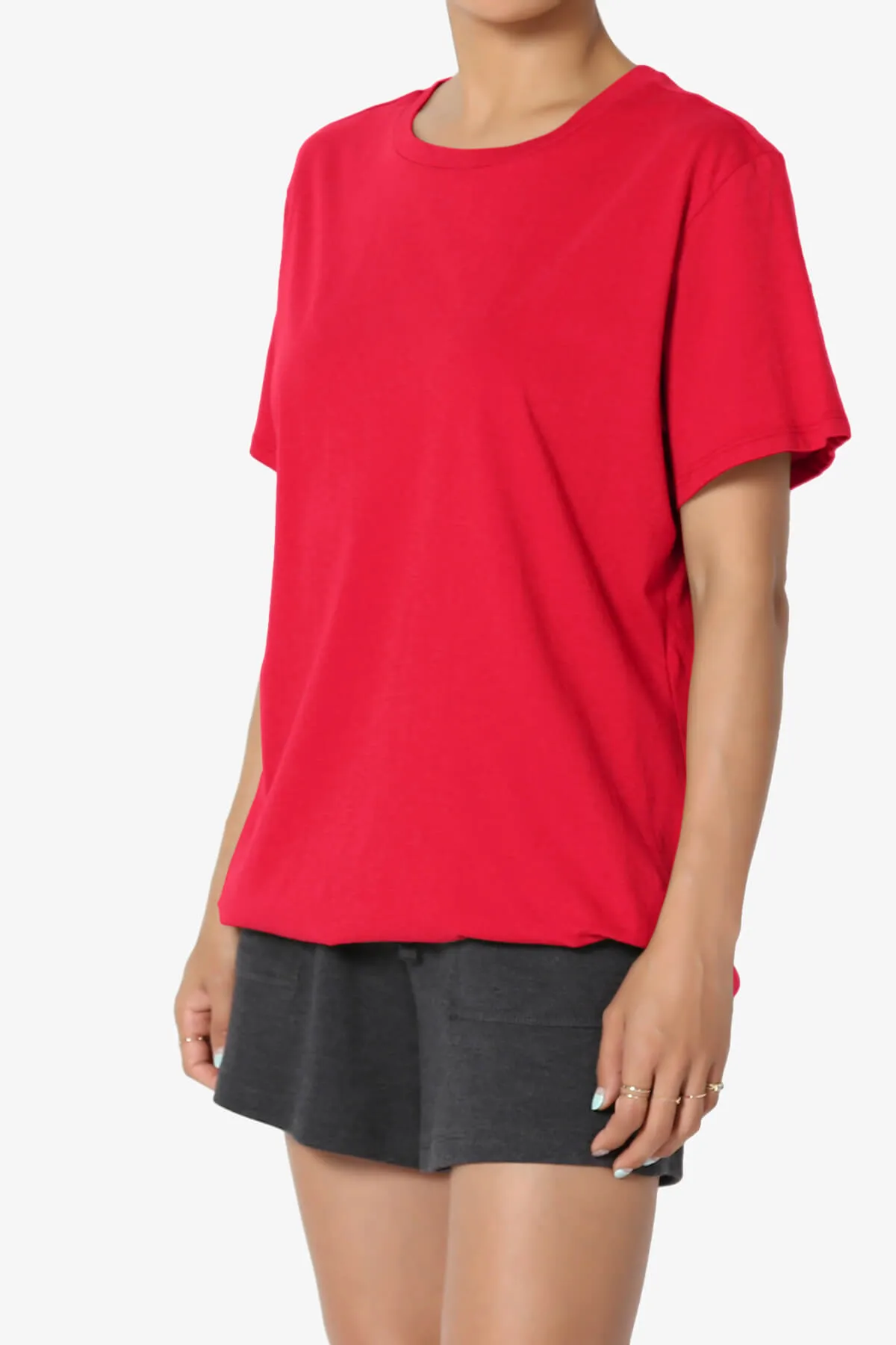 Mayra O Neck Cotton Boyfriend Tee