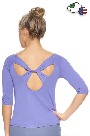 MC344 MoCA™ 3/4 Sleeve Cross Back Tee